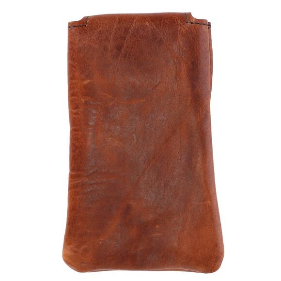 Boston Leather Textured Bison Leather Eyeglass Case - Picture 2 of 3